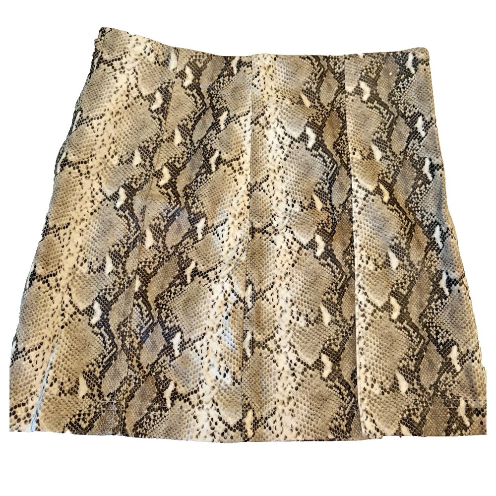 Honey Belle Snake Print Skirt‎ Mini zip Edgy Medium